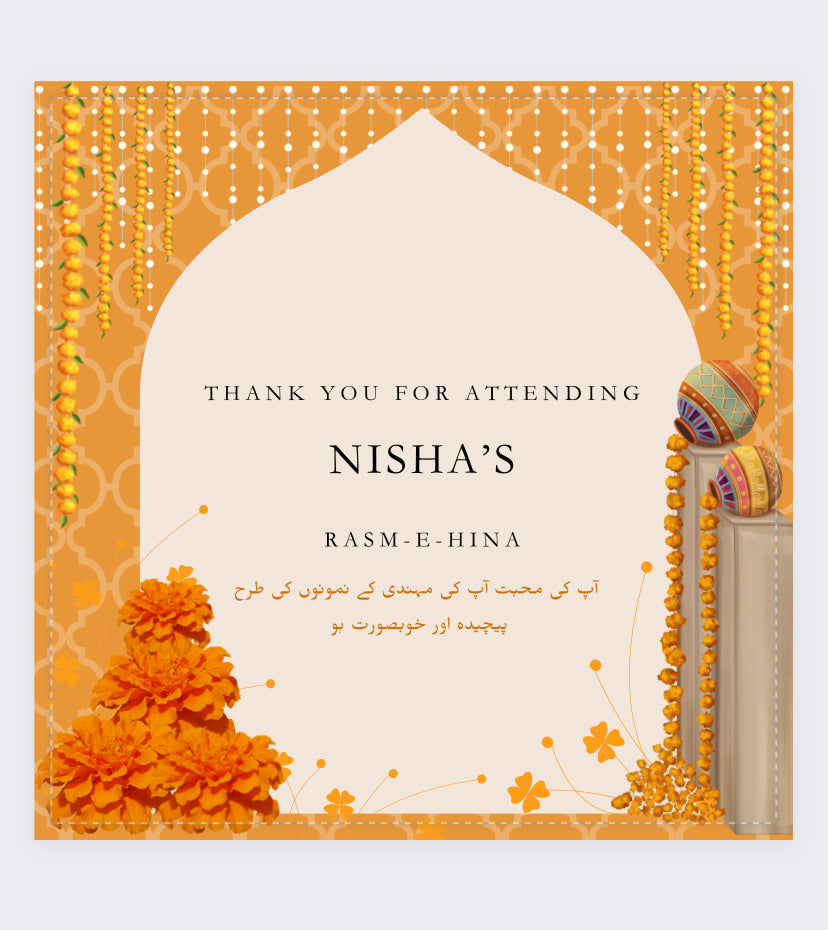 Wedding invitation/mehndi announcement