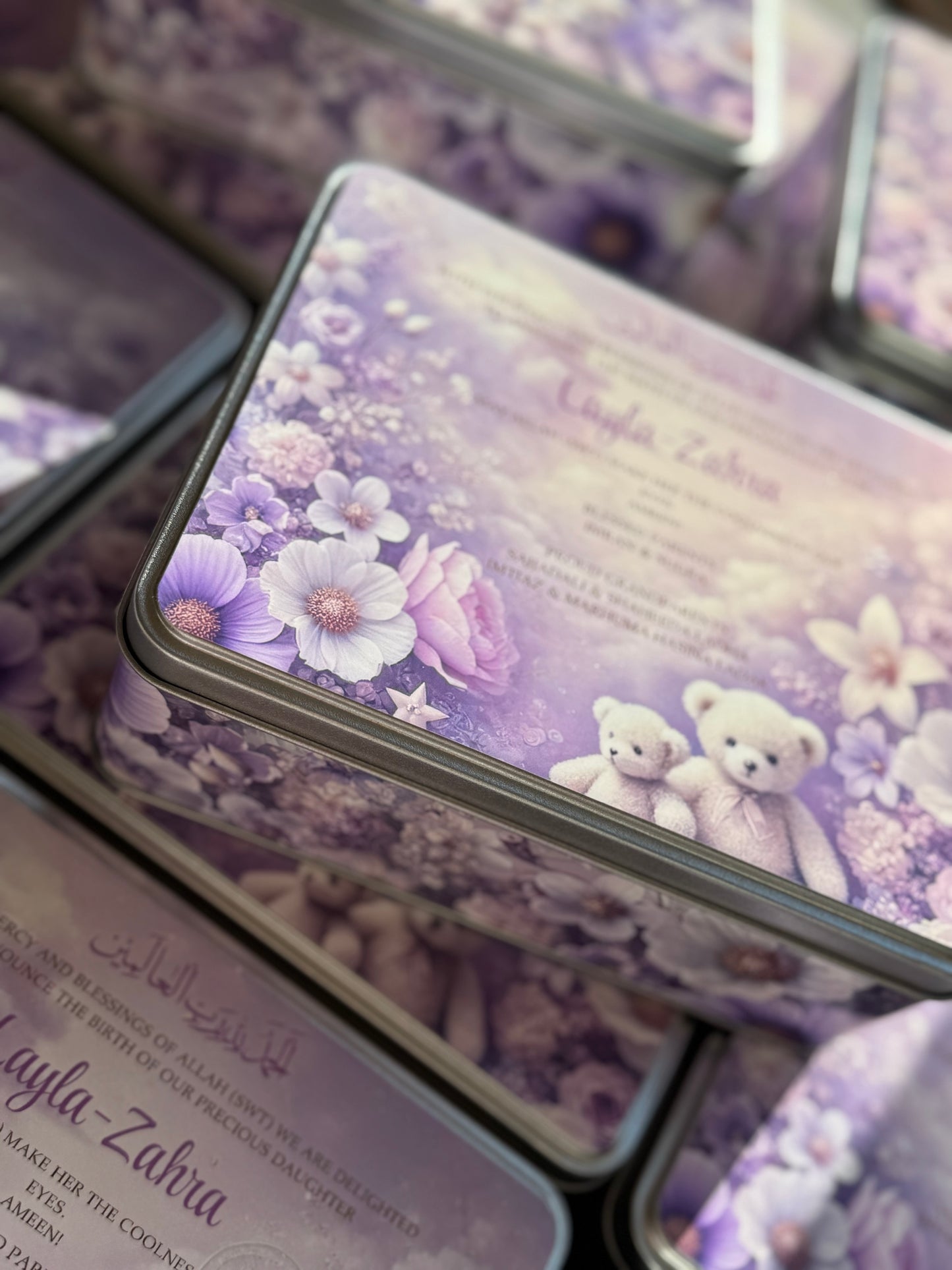 Baby girl lilac Mithai boxes all sizes