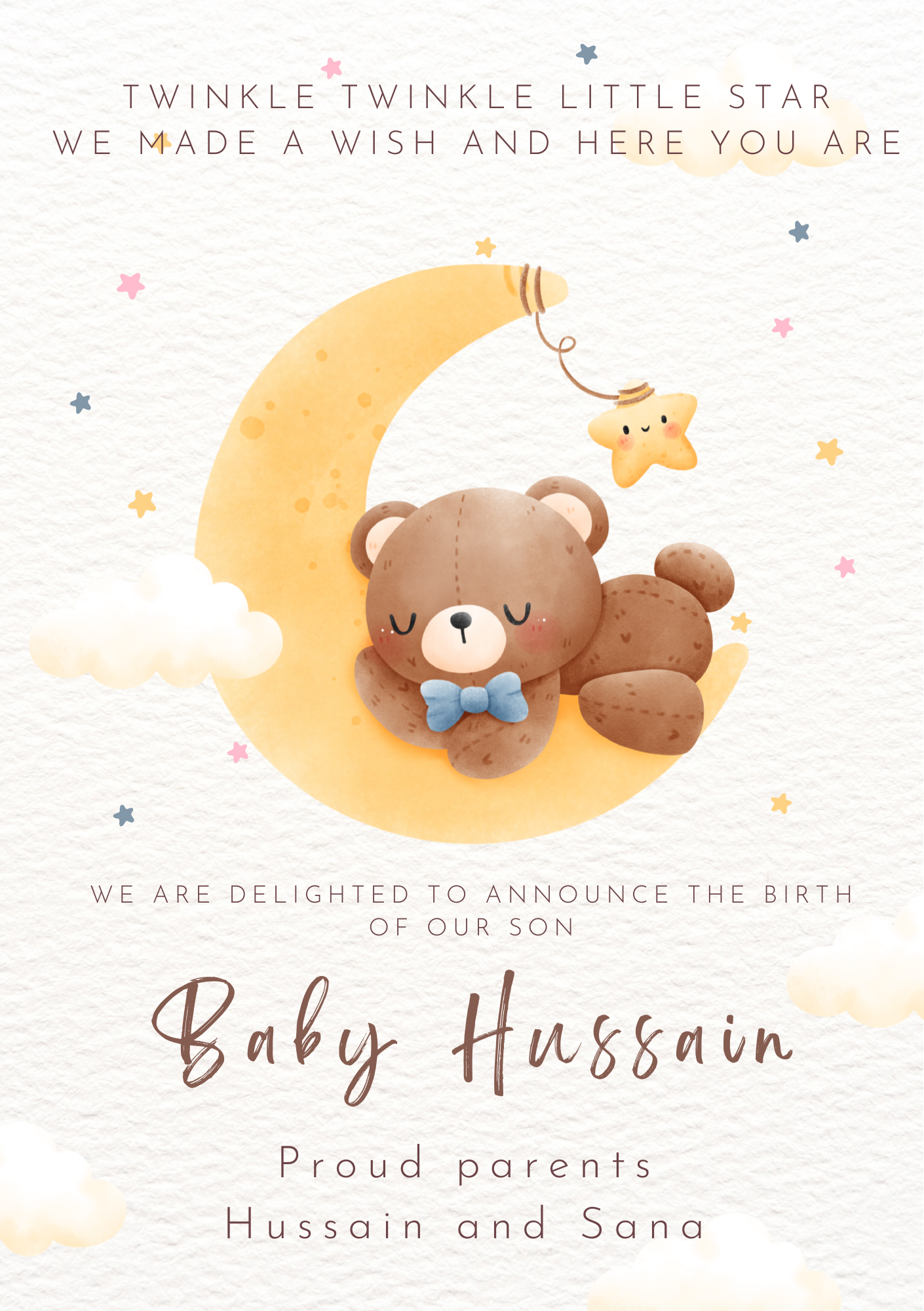 Neutral baby design (Mithai boxes) 1/2kg rectangle Mithai box