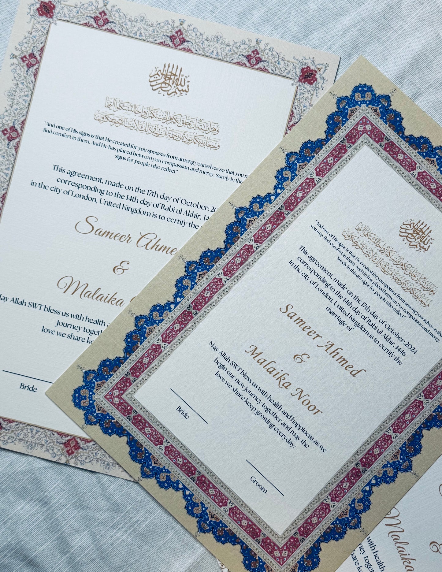 Luxe Nikkah Nama/Certificate