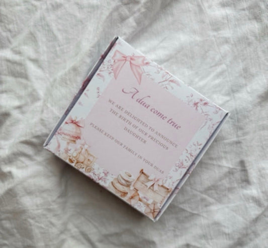 10 piece mithai boxes- Dior pink inspired Mithai boxes- non personalised generic message