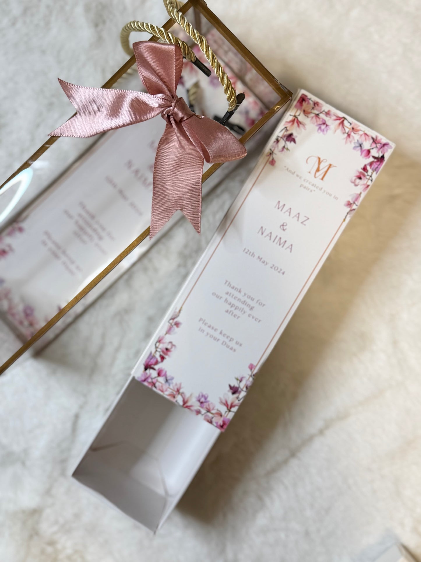 Luxe Wedding Favour Box With Matching bag