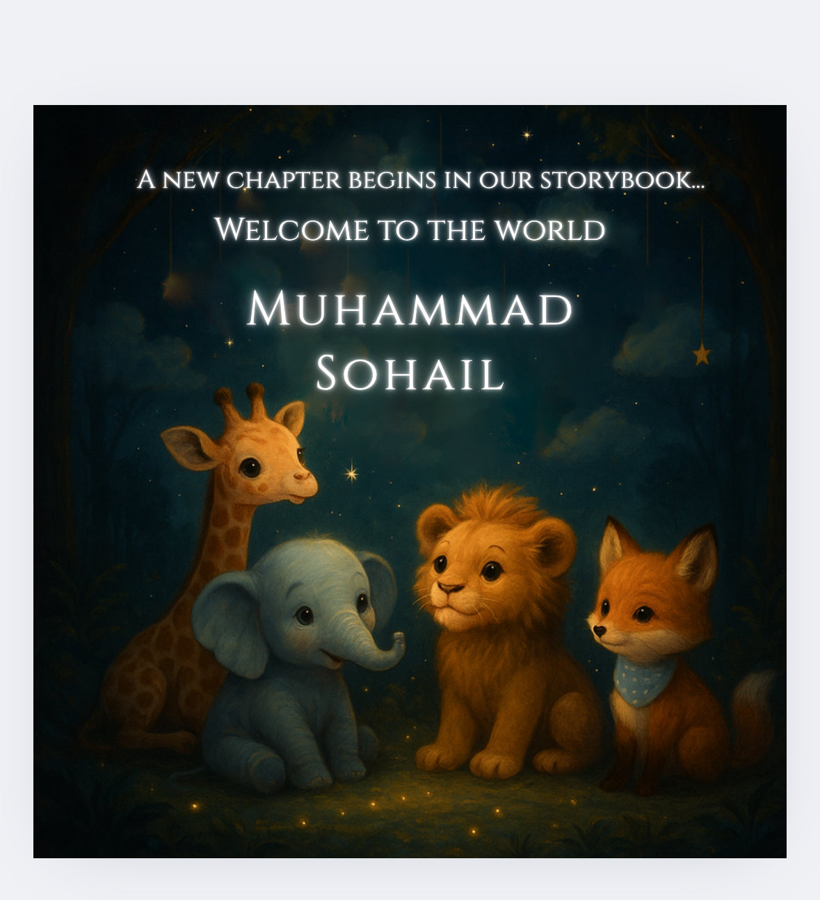 Baby boy Midnight Safari