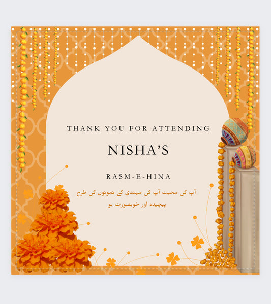 Wedding invitation/mehndi announcement