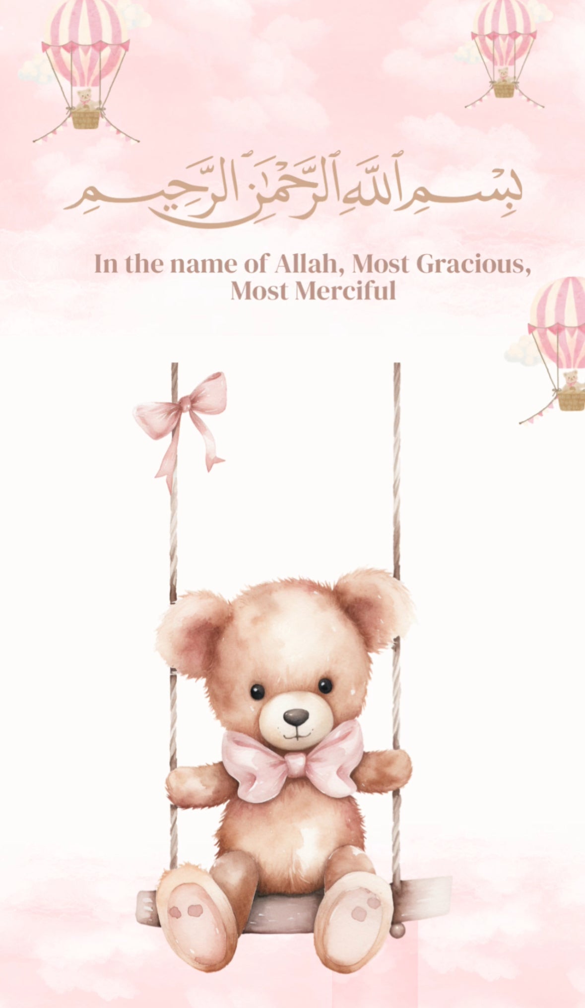 Baby girl announcement video teddy theme