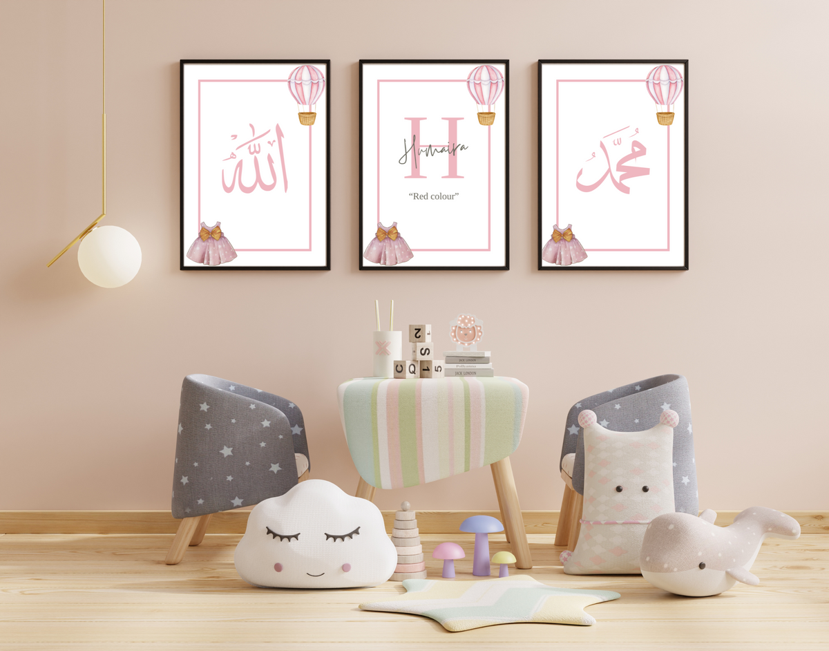 Pretty Pink Wall Art (Set of 3)