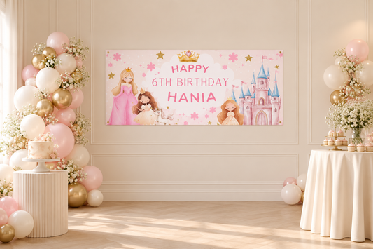 Princess birthday banner